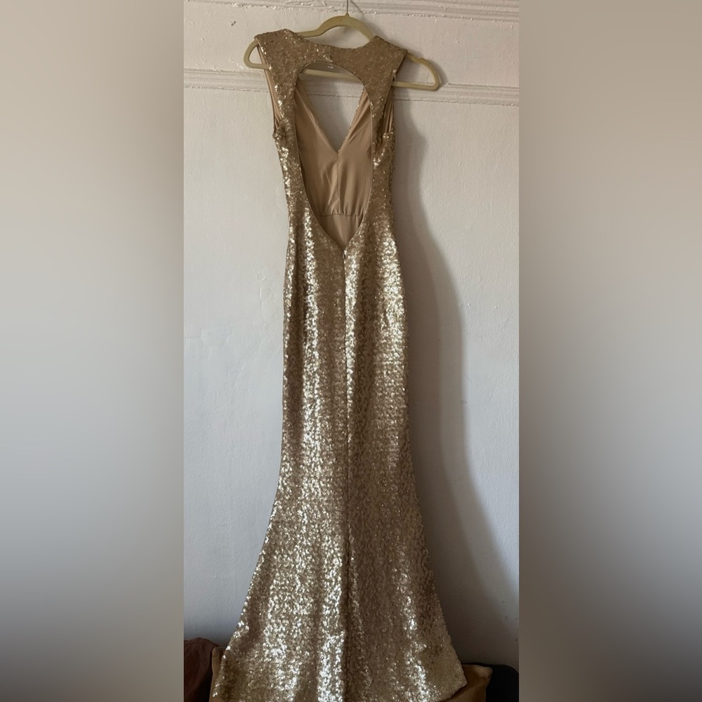 Dress the Population Gold Sequin Dress
